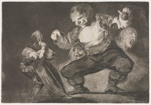 ことわざ：シンプルトン、1864。 作： Francisco de Goya