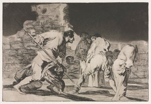 ことわざ：怒りの愚かさ、1864年。 作： Francisco de Goya