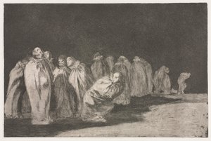 ことわざ：ザ・メン・イン・ザック、1864年。 作： Francisco de Goya