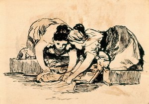 洗濯婦 18世紀末～19世紀初頭（ドローイング 作： Francisco de Goya