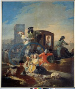皿屋さん。フランシスコ・デ・ゴヤ（1746-1828）の絵画 作： Francisco de Goya