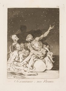夜明けに出発しなければならない 作： Francisco de Goya