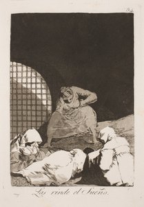 彼らを起こさないでください、彼らの唯一の慰めは睡眠かもしれません 作： Francisco de Goya