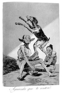 1799年に油が注がれるまで待つ 作： Francisco de Goya
