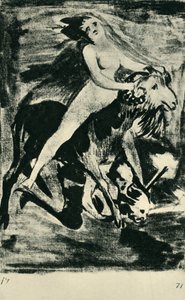 ヤギに乗る魔女、18世紀初頭から19世紀初頭、1943年。 作： Francisco de Goya