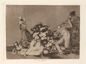 Y son fieras (そして、彼らは野獣のようです) 作： Francisco de Goya