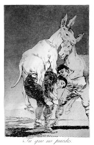 できないあなた、1799 作： Francisco de Goya