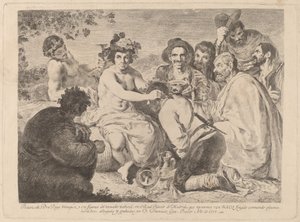 バス（バッカス） 作： Francisco de Goya after Diego Velázquez