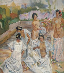 バス (セビリア) - イトゥリノ、フランシスコ (1864-1924) - c. 1908年 - キャンバスに油彩 - 200x174 - カルメン・ティッセン美術館、マラガ 作： Francisco de Iturrino