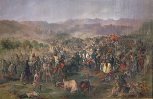 カスティーリャの王が1212年にアルモハドを打ち負かしたラス・ナバス・デ・トロサの戦い（キャンバスに油彩） 作： Francisco de Paula van Halen