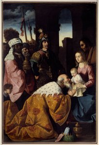 マギの崇拝 フランシスコ・デ・ズルバラン（1598-1664）の絵画 1638年 日2,61x1,75 m グルノーブル、美術博物館 作： Francisco de Zurbaran