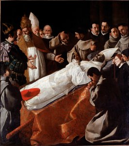 セント・ボナヴェンチャーの遺体が安置される 作： Francisco de Zurbaran