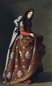 トレドの聖カシルダ、ca 1630-1634 作： Francisco de Zurbaran