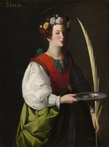 聖ルチア、c。 16251630。 作： Francisco de Zurbaran