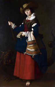 セントマーガレット、1630-1634 作： Francisco de Zurbaran