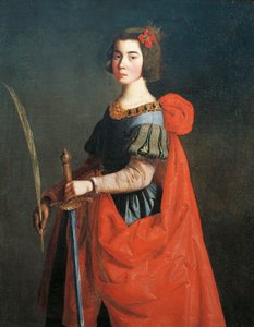 アレクサンドリアの聖カタリナ 作： Francisco de Zurbaran