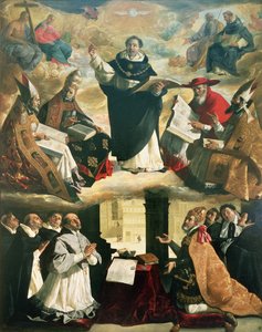 セントトーマスアクィナスの黙示録 作： Francisco de Zurbaran