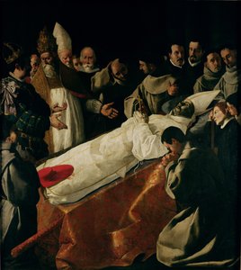 1627年以降の聖ボナヴェントゥラの遺体の展示（1221-74） 作： Francisco de Zurbaran