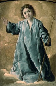 幼児キリスト（キャンバスに油彩） 作： Francisco de Zurbaran
