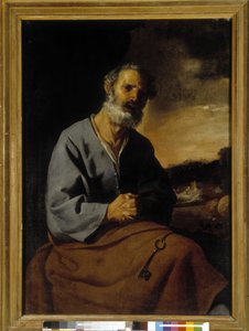 聖ペテロの悔恨」（油彩・キャンバス 作： Francisco de Zurbaran