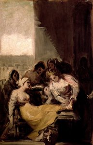 ポルトガルの聖イザベル、病気の女性の傷を癒す 作： Francisco de Goya