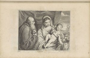 幼子キリストと幼い洗礼者ヨハネを抱くマリア 作： Franciscus van der Steen