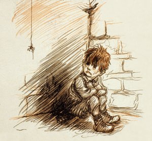 ジュール・ルナール作「ポイル・ド・カロット」（ニンジンの頭）の挿絵（1894年）