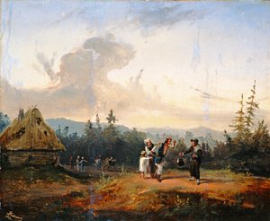 ユダヤ人商人との議論、1853 作： Franciszek Kostrzewski