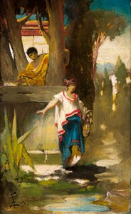 井戸のそばのローマ人女性 作： Franciszek Zmurko