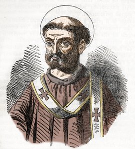 Paavi Liberen (Liberius) muotokuva (352-366) Kaiverrus Franco Mistralin kirjasta "I misteri del vaticano" 1843 作： Franco Mistrali