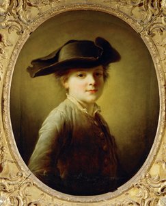 Jeune garcon au tricorne - 三角帽子をかぶった少年... 作： フランソワ・ユベール・ドルエ
