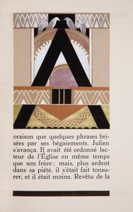アルフレッド・ヴィニーの「ダフネ」のイラスト、ジャン・デュナンの漆（1877-1942）