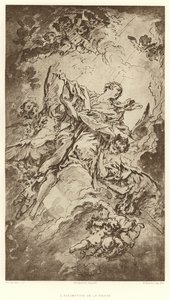 聖母被昇天図（エングレービング 作： Francois (after) Boucher