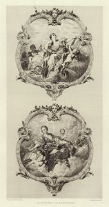 天文学、修辞学（彫刻作品 作： Francois (after) Boucher