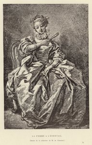 扇風機の女 作： Francois (after) Boucher