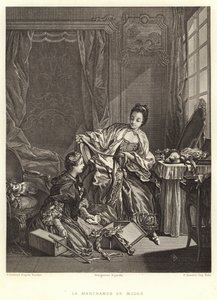 La Marchande de Modes (エングレービング) 作： Francois (after) Boucher