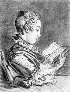 マリー＝ジャンヌ・ブゾー（1716-1796）（エングレーヴィング） 作： Francois (after) Boucher