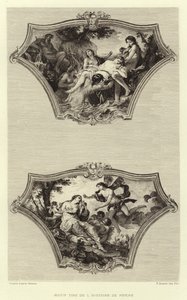 プシュケの物語のモチーフ（エングレービング 作： Francois (after) Boucher