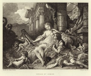ルノーとアルミード（彫刻 作： Francois (after) Boucher