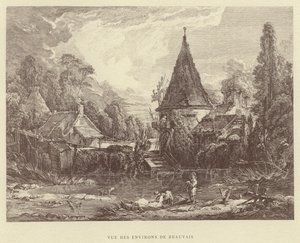 ボーヴェ周辺の風景（彫刻作品 作： Francois (after) Boucher