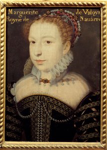 マルグリット・ド・ヴァロワ（1553-1615）またはマルゴー王妃の肖像 フランソワ・クルエ（1515年頃-1572年）の絵画 16世紀 日0.24 X 0.31 m シャンティイ、コンデ美術館