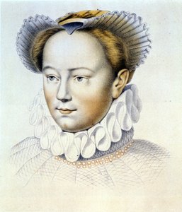 マルゴ王妃ことマルグリット・ド・ヴァロワ（1553-1615）、ナバラの王妃、アンリ4世の最初の妻の肖像画。