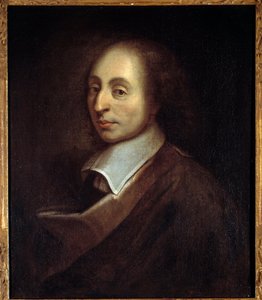 フランソワ・ケスネル（1637-99）による「ブレーズ・パスカル（1623-1662）の肖像」（h s/t 0.70 x 0.56） 。 作： Francois (after) Quesnel