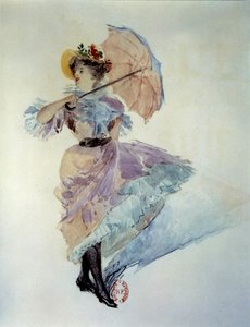 Guy de Maupassant（1850年～1893年）の小説「獣脂の球」の挿絵として描かれた水彩画。フランソワ・テブノのドローイング（19世紀 作： Francois (after) Thevenot