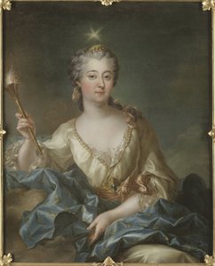 Louise Ulrique de Prusse, reine de Suede et Finlande - スウェーデンの女王であるプロイセンのルイーザ・アウリカ（1720-1782）の肖像画、グラソグノン・ラタンヴィル、フランソワ＝アドリアン（1705-1774）作。油彩・キャンバス寸法：103x82cmストックホルム国立博物館 作： Francois Adrien Grasognon Latinville