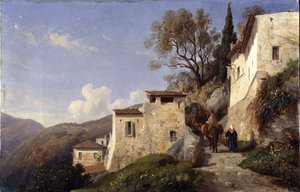 ジェノバ街道、ニース近郊 作： Francois Antoine Leon Fleury