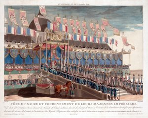 ナポレオンの戴冠式の祭典 - オーベルタン、フランソワ (1783-1821) - 1806 - アクアティント - 56,5x72,5 - 個人蔵 作： Francois Aubertin