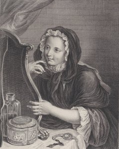 コケティッシュな未亡人、1724年。 作： Francois Bernard Lepicie