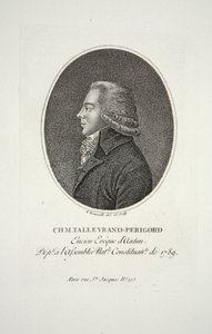 M.Talleyrand-Perigord、Encien Eveque dAutun、パブ。 1791 作： Francois Bonneville