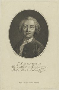 クロード・アドリアン・ヘルベティウスの肖像1715-1771年、c。 1800。 作： Francois Bonneville